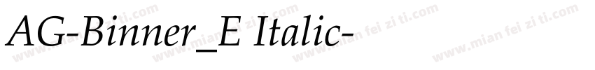 AG-Binner_E Italic字体转换